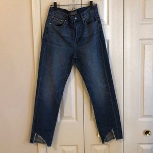 JCrew • Point Sur Raw Asymmetrical Hem Denim.